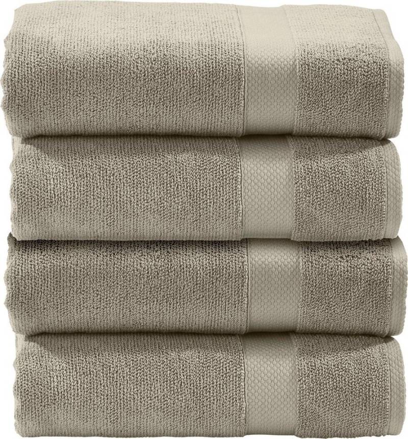 done.® Gästehandtuch Deluxe, Zwirnfrottee (Set, 4-St), Uni Farben, Hotelqualität aus hochwertigem Zwirnfrottier, 4x30x50 von done.®