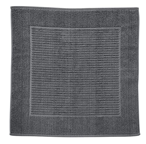 DONE Badteppich Damian 70x70cm mit Anti-Rutsch Beschichtung auffällige gewebte Struktur 100% Baumwolle strapazierfähig pflegeleicht Fußbodenheizung geeignet Anti-Rutsch Rückseite von done.
