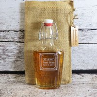 Glasflasche Personalisiert - Bräutigam Whiskey Bester Mann Gratis Gravur Vatertag Hochzeit Geburtstag Weihnachten von donebetter