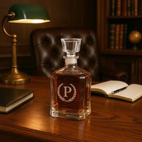 Personalisierte Whisky Karaffe, Schnaps Flasche, Groomsmen Geschenk, Trauzeuge, Geschenke Für Ihn, Großvater, Individuell Geätzte Barware, Vater von donebetter