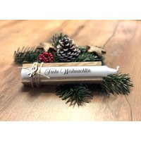 stabkerze in Holzbox | Kerze Mit Spruch Geschenk Holzverpackung von donnaMAHE