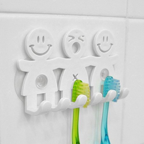 dontdo Smile Face Zahnbürstenhalter Badezimmer Küche Handtuchhalter Wand Saugnapf Haken Ständer umweltfreundlich mehrfarbig von dontdo