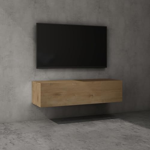 doporro TV Lowboard hängend Fernsehschrank Wohnzimmer | TV-Schrank hängend Fernsehtisch Hängeschrank 120cm Fernsehschrank02 von doporro