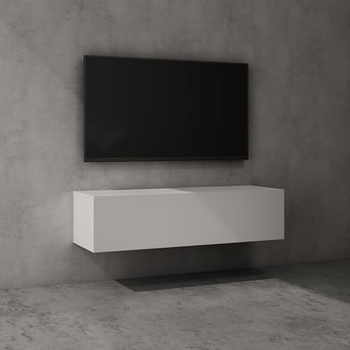 doporro TV Lowboard hängend Fernsehschrank Wohnzimmer | TV-Schrank hängend Fernsehtisch Hängeschrank 120cm Fernsehschrank02 von doporro