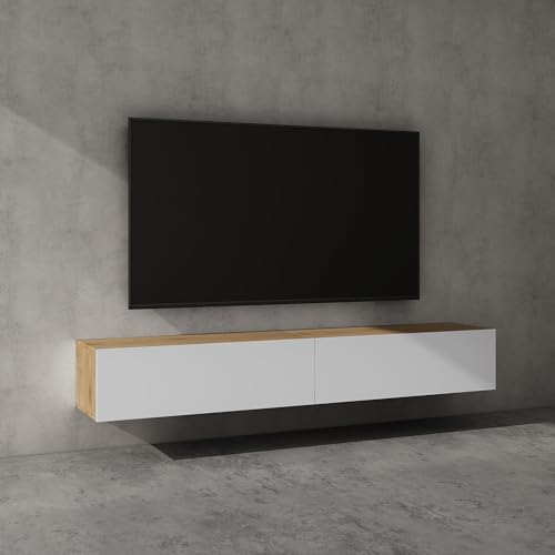 doporro TV Lowboard TV-Schrank Fernsehschrank Holz Hängend oder Stehend Fernsehtisch, TV-Regal für Fernseher Fernsehschrank02 von doporro