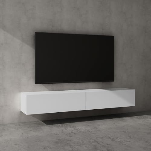 doporro TV Lowboard hängend Fernsehschrank Wohnzimmer | TV-Schrank hängend Fernsehtisch Hängeschrank 200cm Fernsehschrank02 von doporro