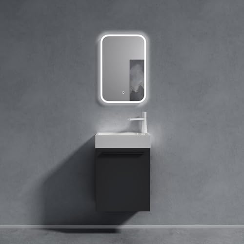 doporro Badezimmer-Set Waschplatz Badmöbel-Set Gäste WC Waschbecken Waschtisch mit Unterschrank Anthrazit matt Waschbeckenunterschrank 46x26x63cm Pisa doporro Badezimmer-Set Waschplatz Badmöbel-Set Gäste WC Waschbecken Waschtisch mit Unterschrank Anthrazit matt Waschbeckenunterschrank 46x26x63cm Pisa von doporro