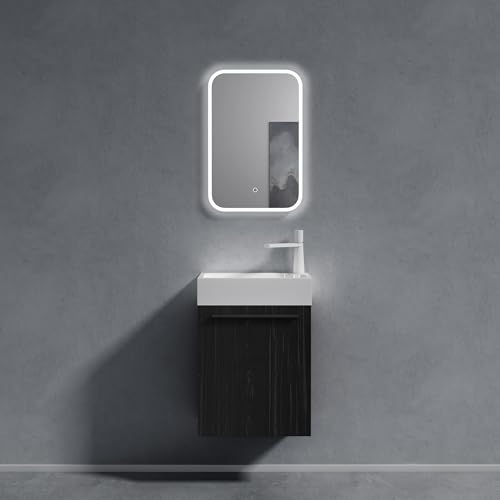 doporro Badezimmer-Set Waschplatz Badmöbel-Set Gäste WC Waschbecken Waschtisch mit Unterschrank Schwarz Strukturiert Waschbeckenunterschrank 46x26x63cm Pisa doporro Badezimmer-Set Waschplatz Badmöbel-Set Gäste WC Waschbecken Waschtisch mit Unterschrank Schwarz Strukturiert Waschbeckenunterschrank 46x26x63cm Pisa von doporro
