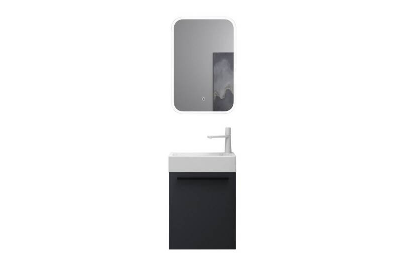 doporro Badezimmer-Set Badmöbel-Set Gäste WC Waschbecken Waschtisch mit Unterschrank PISA von doporro
