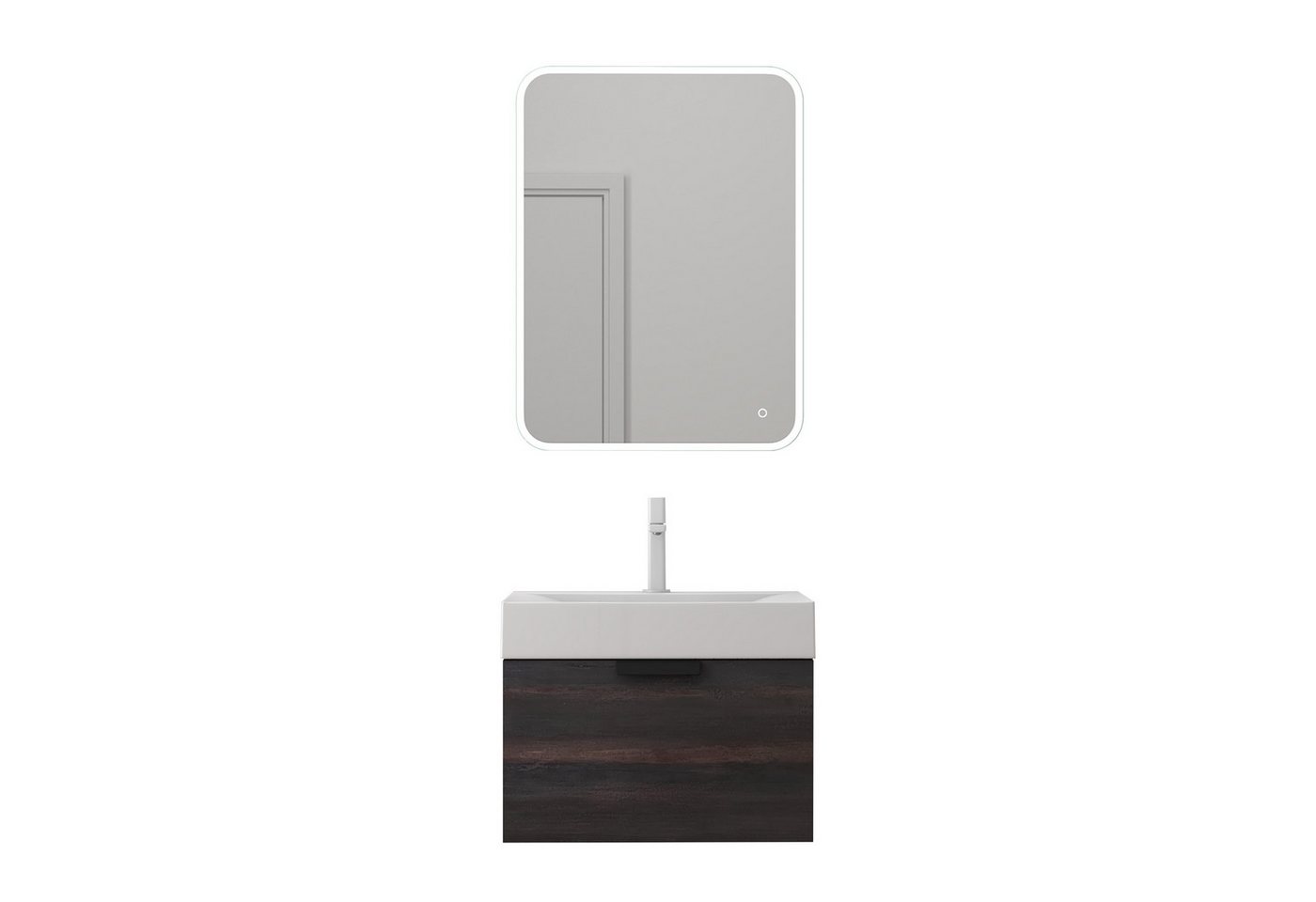 doporro Badmöbel-Set Design Waschtisch-Unterschrank Soft-Close Badschrank-Set Lonato, Soft-Close Mechanismus von doporro