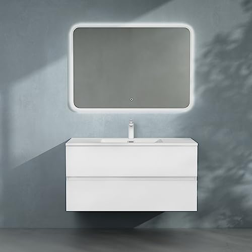 doporro Badmöbel-Set Waschbecken-Unterschrank Badezimmer Wandmontage-Unterschrank BTH: 80x48x50 cm in Matt Weiß inkl. Mineralguss-Waschbecken und LED-Spiegel Aqualis doporro Badmöbel-Set Waschbecken-Unterschrank Badezimmer Wandmontage-Unterschrank BTH: 80x48x50 cm in Matt Weiß inkl. Mineralguss-Waschbecken und LED-Spiegel Aqualis von doporro