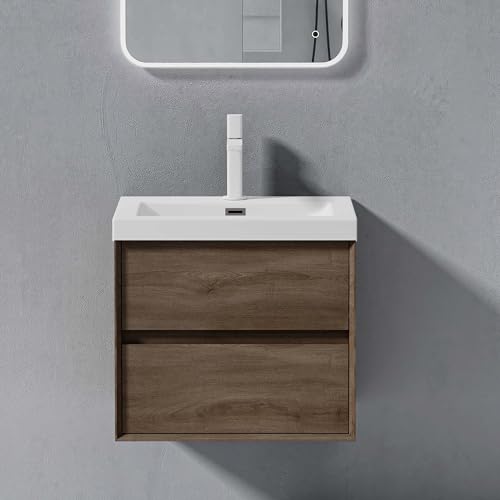 doporro Badmöbel Set Waschtischunterschrank Waschtisch mit Unterschrank Wandhängender Waschbecken-Unterschrank mit Soft-Close in Eiche Stirling 60cm inkl. Mineralguss-Waschbecken Rimo doporro Badmöbel Set Waschtischunterschrank Waschtisch mit Unterschrank Wandhängender Waschbecken-Unterschrank mit Soft-Close in Eiche Stirling 60cm inkl. Mineralguss-Waschbecken Rimo von doporro