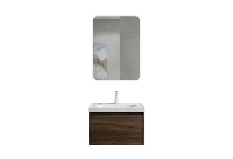 doporro Badmöbel-Set Badezimmermöbel Waschbecken-Unterschrank Waschbecken Salerno von doporro