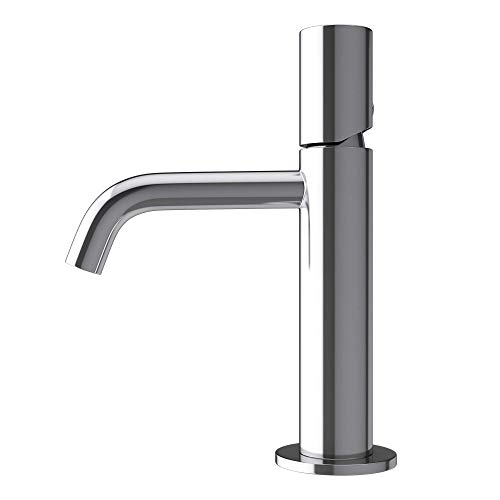 doporro Wasserhahn Bad Silber in modernem Design, Waschtischarmatur für Waschbecken, Mischbatterie Bad 20,7 cm hoch von doporro