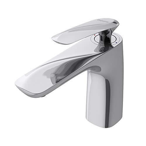 doporro Design Wasserhahn Bad Silber | Waschtischarmatur für Waschbecken | Waschbeckenarmatur Bad 16,5 cm hoch von doporro