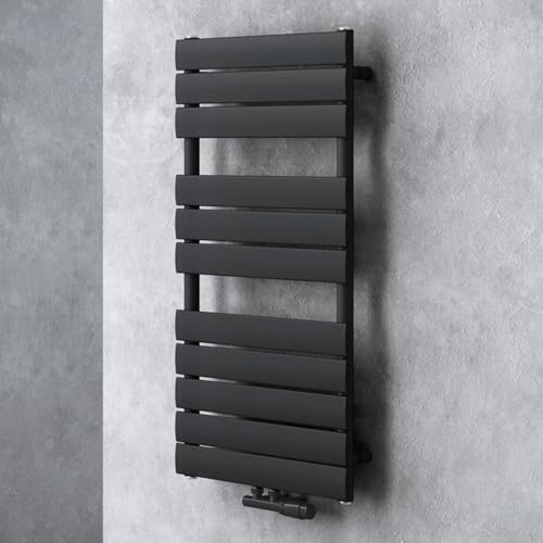 doporro Badheizkörper Heizkörper Bad Design Badheizung Flachheizkörper 100x50cm Anthrazit Paneelheizkörper Einlagig Horizontal 2in1 Mittelanschluss oder Seitenanschluss FH von doporro