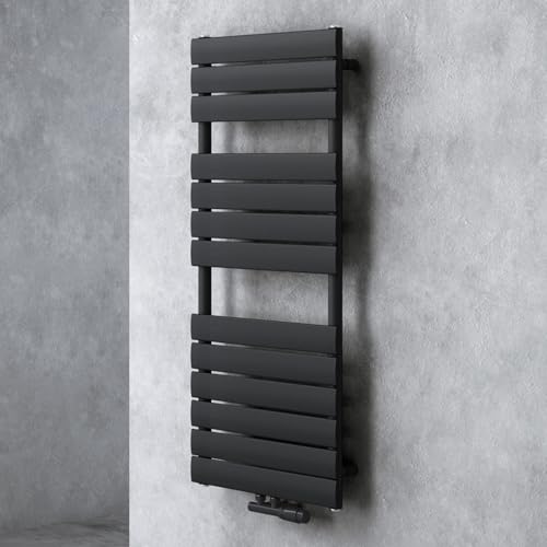 doporro Badheizkörper Heizkörper Bad Design Badheizung Flachheizkörper 120x60cm Anthrazit Paneelheizkörper Einlagig Horizontal 2in1 Mittelanschluss oder Seitenanschluss FH von doporro