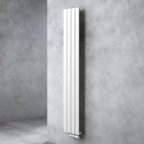 doporro Vertikal Badeizkörper Badheizung 180x31cm Weiß | Einlagig Heizkörper Flachheizkörper Mittelanschluss | Flach Paneelheizkörper 550Watt von doporro