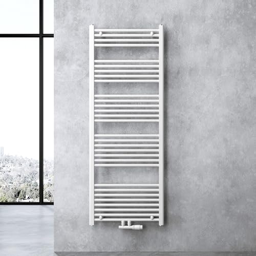 doporro Design Badheizung gerade 160x60cm Weiß Röhrenheizkörper Horizontal Mittelanschluss Bad-Heizkörper von doporro