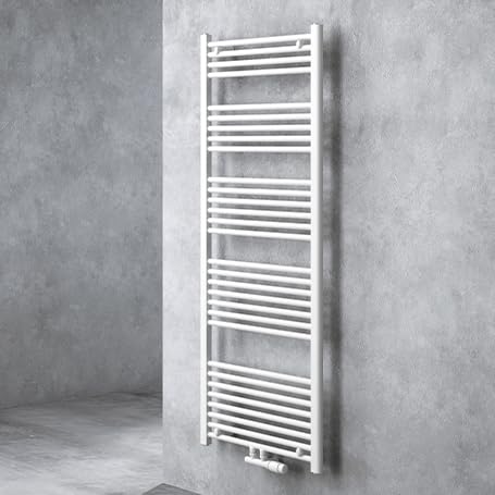 doporro Design Badheizung gerade 160x60cm Weiß Röhrenheizkörper Horizontal 2in1 Mittelanschluss oder Seitenanschluss Badheizkörper von doporro