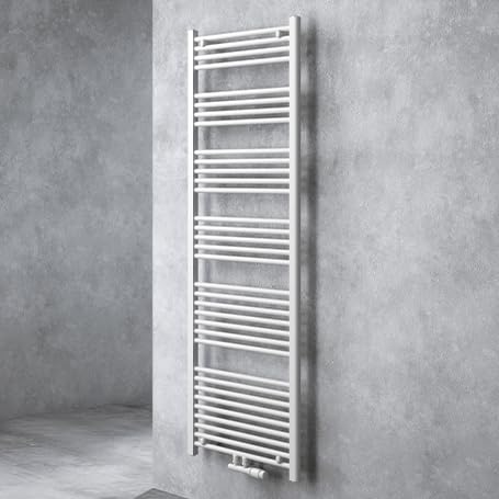 doporro Design Badheizung gerade 180x60cm Weiß Röhrenheizkörper Horizontal 2in1 Mittelanschluss oder Seitenanschluss Badheizkörper von doporro