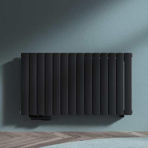 doporro Vertikal Badeizkörper Badheizung 108x60cm ‎Anthrazit | Doppellagig Heizkörper Flachheizkörper Mittelanschluss | Flach Paneelheizkörper 1501Watt von doporro