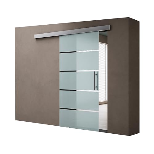 doporro Glasschiebetür Komplettset Softclose 102,5 x 205 cm | 15mm Wandabstand | Schiebetür mit ESG-Sicherheitsglas | Zimmertür Glas mit 5-Milchglas-Streifen und Stangengriff | Amalfi-plus 13 doporro Glasschiebetür Komplettset Softclose 102,5 x 205 cm | 15mm Wandabstand | Schiebetür mit ESG-Sicherheitsglas | Zimmertür Glas mit 5-Milchglas-Streifen und Stangengriff | Amalfi-plus 13 von doporro