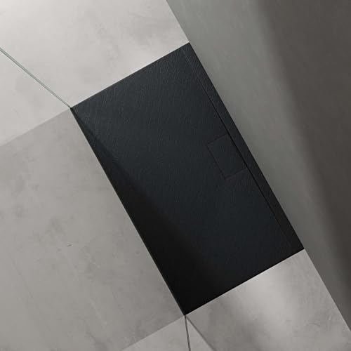 doporro Duschtasse Duschwanne 70x120x3 flach Mineralguss in Anthrazit DIN-Anschlüsse für bodengleiche Montage geeignet Geoma07 doporro Duschtasse Duschwanne 70x120x3 flach Mineralguss in Anthrazit DIN-Anschlüsse für bodengleiche Montage geeignet Geoma07 von doporro