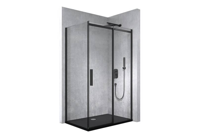 Mai & Mai Eckdusche Duschkabine Schiebetür Duschabtrennung 8mm ESG Glas mit Nano R18, BxT: 100x100 cm von Mai & Mai