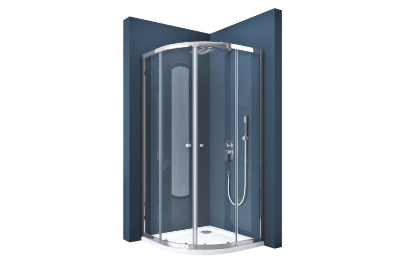 doporro Eckdusche Duschkabine Viertelkreis 2 Schiebetüren Klarglas Groß Anstieg R32K doporro Eckdusche Duschkabine Viertelkreis 2 Schiebetüren Klarglas Groß Anstieg R32K von doporro