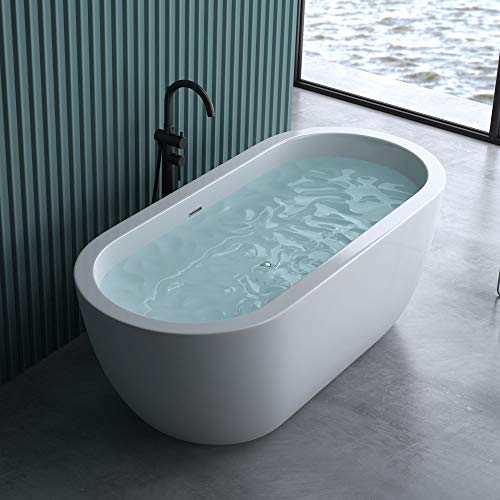 doporro Freistehende Design-Badewanne Vicenza501 180x80x60cm mit Überlauf aus Sanitäracryl in Weiß von Sogood