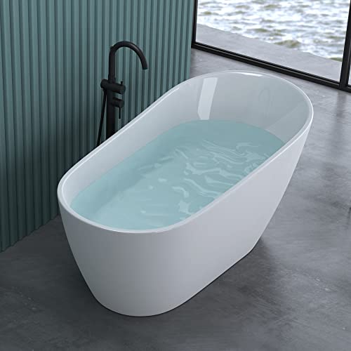 doporro Freistehende Design-Badewanne oval Vicenza528OA 160x80x72cm inkl. Ablaufgarnitur und Überlauf aus Acryl in Weiß und DIN-Anschlüssen von doporro
