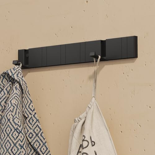 doporro Garderobenhaken Wand Moderne,Wandgarderoben aus Aluminium Garderobenleiste klappbar kleiderhaken mit 6 Beweglichen Haken,wandhaken Schwarz doporro Garderobenhaken Wand Moderne,Wandgarderoben aus Aluminium Garderobenleiste klappbar kleiderhaken mit 6 Beweglichen Haken,wandhaken Schwarz von doporro