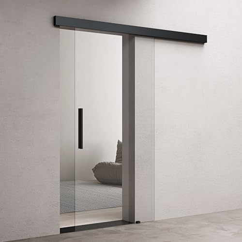 doporro Glasschiebetür Komplettset 90 x 205cm | 25mm Wandabstand | Schiebetür mit ESG-Sicherheitsglas | Zimmertür Glas Klarglas und Schwarz Stangengriff | Amalfi-plus 20 doporro Glasschiebetür Komplettset 90 x 205cm | 25mm Wandabstand | Schiebetür mit ESG-Sicherheitsglas | Zimmertür Glas Klarglas und Schwarz Stangengriff | Amalfi-plus 20 von doporro