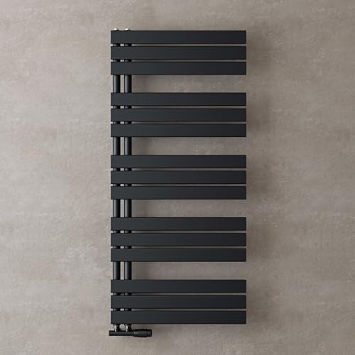 doporro Heizkörper Badezimmer Badheizkörper Badheizung Handtuchheizkörper 131x60cm Handtuchtrockner Handtuchwärmer Seitenanschluss Anthrazit von doporro