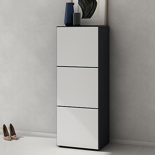 doporro Schuhschrank Schuhregal Schmal Schuhkommode 45 cm Schuhschrank in Anthrazit matt und weiß matt Holz Aufbewahrung für Schuhe mit 6 Fächern Schuhschrank02 doporro Schuhschrank Schuhregal Schmal Schuhkommode 45 cm Schuhschrank in Anthrazit matt und weiß matt Holz Aufbewahrung für Schuhe mit 6 Fächern Schuhschrank02 von doporro