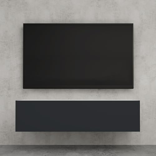 doporro TV Lowboard hängend Fernsehschrank Wohnzimmer | TV-Schrank hängend Fernsehtisch Hängeschrank 120cm Fernsehschrank02 von doporro