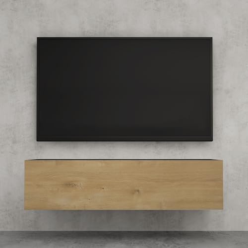 doporro TV Lowboard hängend Fernsehschrank Wohnzimmer | TV-Schrank hängend Fernsehtisch Hängeschrank 120cm Fernsehschrank02 von doporro