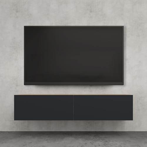 doporro TV Lowboard hängend Fernsehschrank Wohnzimmer | TV-Schrank hängend Fernsehtisch Hängeschrank 140cm Fernsehschrank02 von doporro