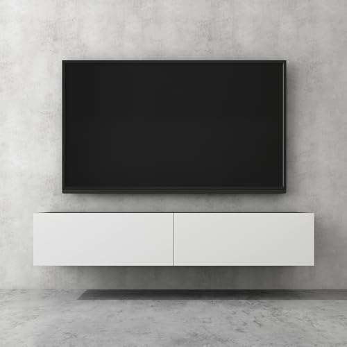 doporro TV Lowboard hängend Fernsehschrank Wohnzimmer | TV-Schrank hängend Fernsehtisch Hängeschrank 160cm Fernsehschrank02 von doporro