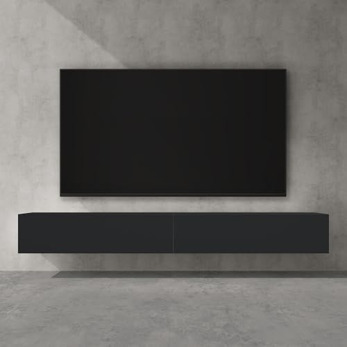 doporro TV Lowboard hängend Fernsehschrank Wohnzimmer | TV-Schrank hängend Fernsehtisch Hängeschrank 240cm Fernsehschrank02 von doporro