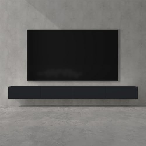 doporro TV Lowboard hängend Fernsehschrank Wohnzimmer | TV-Schrank hängend Fernsehtisch Hängeschrank 320cm Fernsehschrank02 von doporro