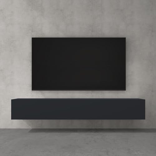 doporro TV Lowboard hängend Fernsehschrank Wohnzimmer | TV-Schrank hängend Fernsehtisch Hängeschrank 200cm Fernsehschrank02 von doporro