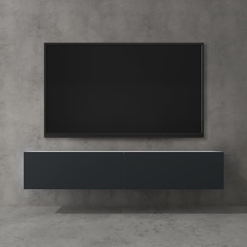 doporro TV Lowboard hängend Fernsehschrank Wohnzimmer | TV-Schrank hängend Fernsehtisch Hängeschrank 160cm Fernsehschrank02 von doporro