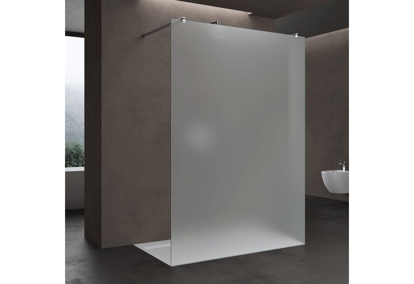 doporro Walk-in-Dusche Design Duschwand Walk-In Dusche ESG-Sicherheitsglas Nanobeschichtung, Einscheibensicherheitsglas von doporro