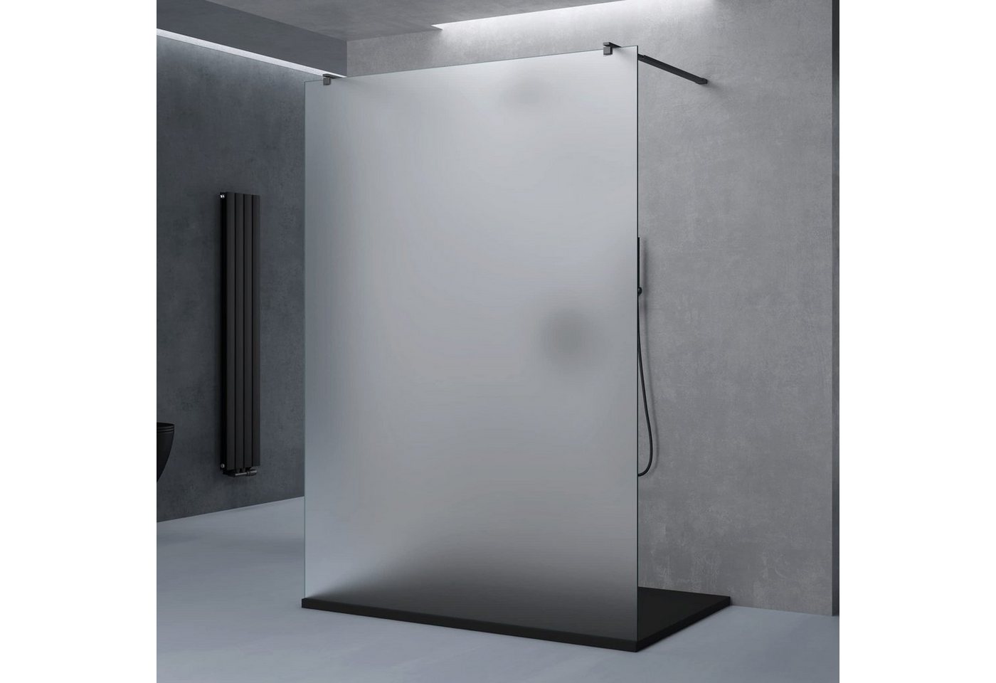 doporro Walk-in-Dusche Walk-In Duschwand 10mm ESG-Sicherheitsglas Nanobeschichtung, Einscheibensicherheitsglas von doporro