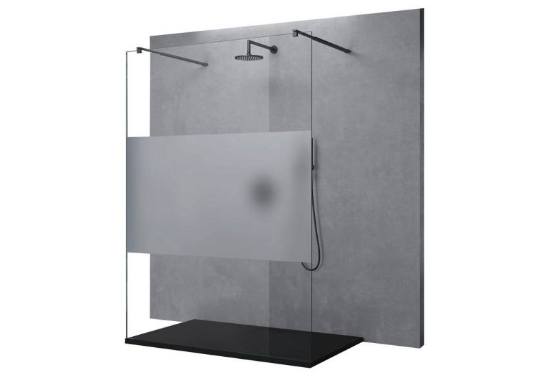 doporro Walk-in-Dusche Walk-In Duschwand 10mm ESG-Sicherheitsglas Nanobeschichtung, Einscheibensicherheitsglas von doporro