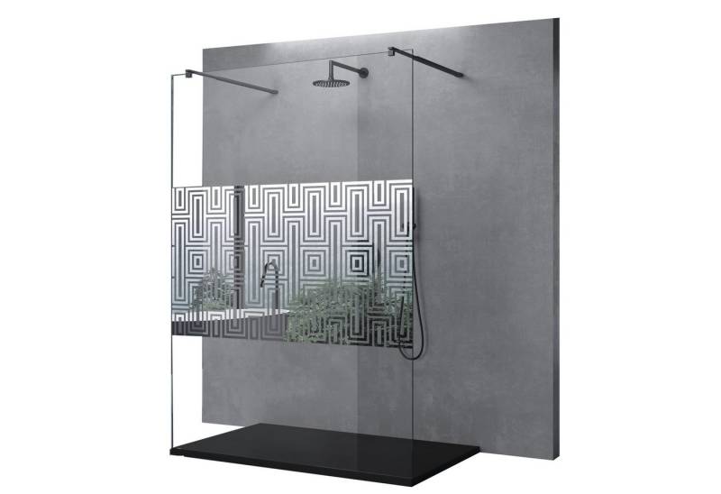 doporro Walk-in-Dusche Walk-In Duschwand 10mm ESG-Sicherheitsglas Nanobeschichtung, Einscheibensicherheitsglas von doporro