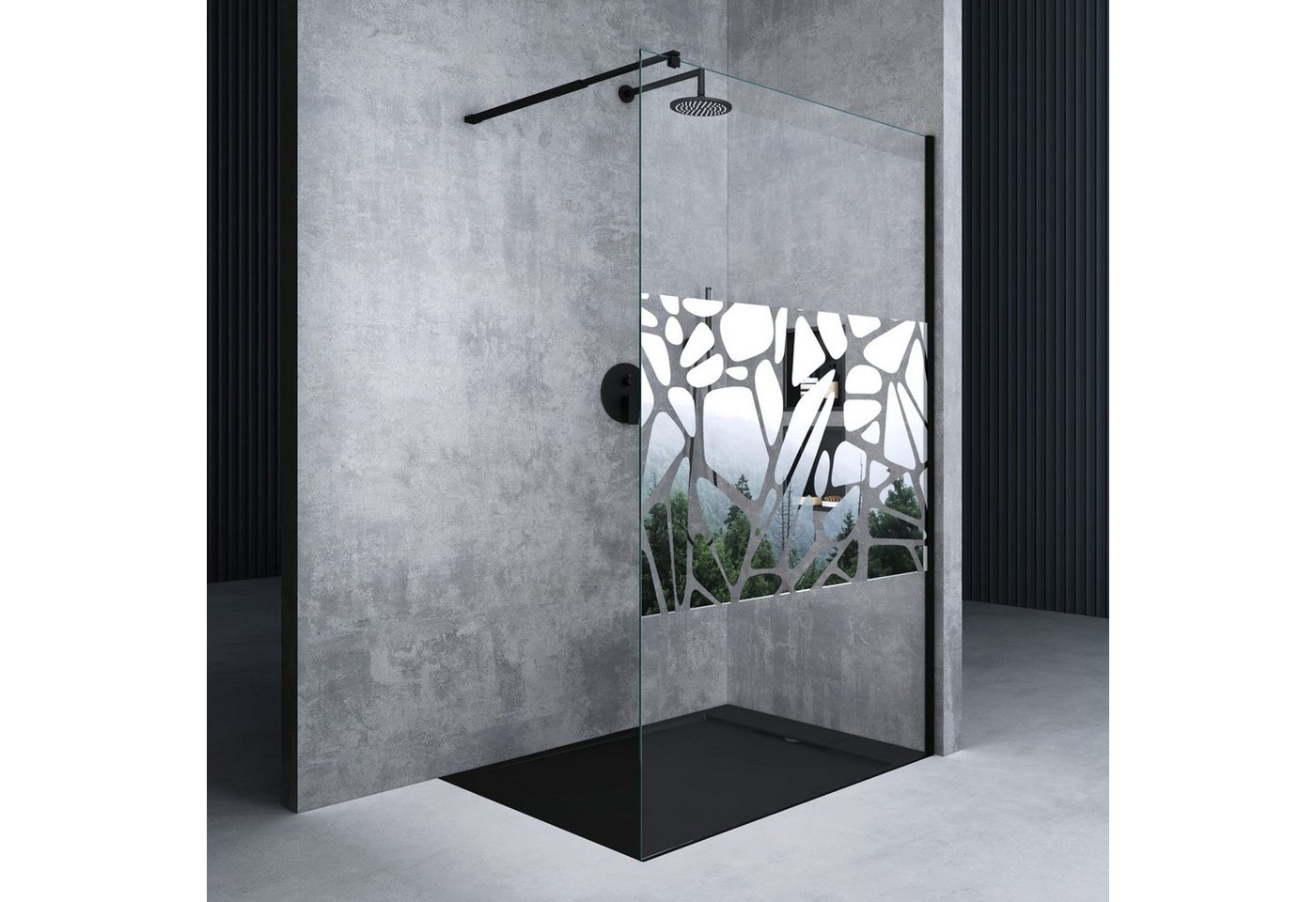 doporro Walk-in-Dusche Duschwand Walk-In-Dusche 10mm ESG-Glas inkl. Nano-Beschichtung, Einscheibensicherheitsglas von doporro