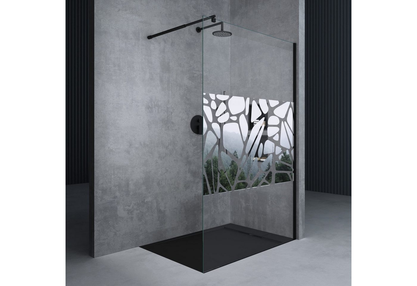 doporro Walk-in-Dusche Duschwand Walk-In-Dusche 10mm ESG-Glas inkl. Nano-Beschichtung, Einscheibensicherheitsglas von doporro